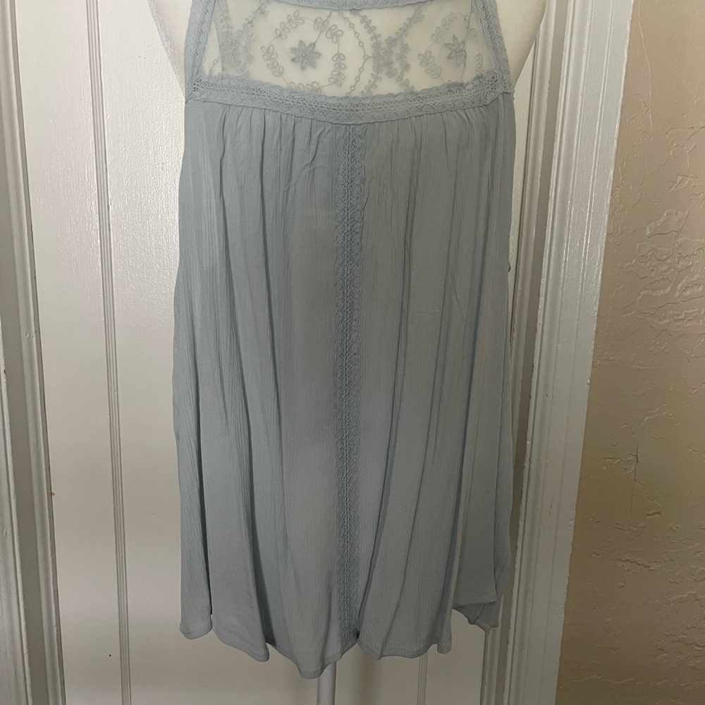 Maurices Soft Blue Lace Detail Chemise